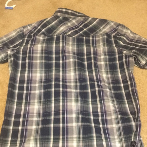 7 Diamonds Short Sleeve Button Up Pearl Snap Large - Picture 6 of 6